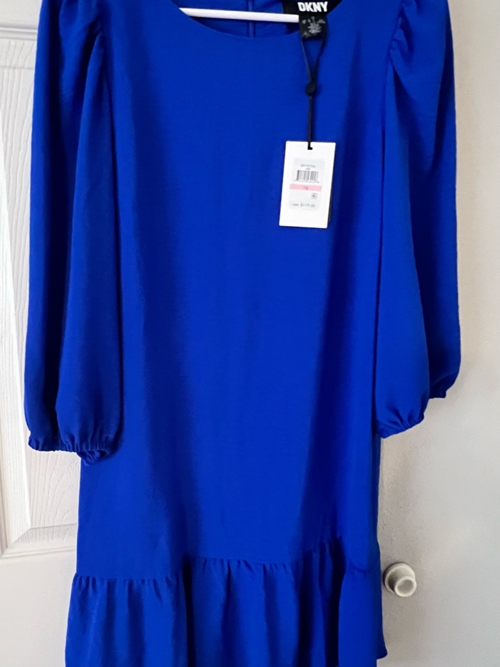 DKNY Cobalt Blue Long Sleeve Dress